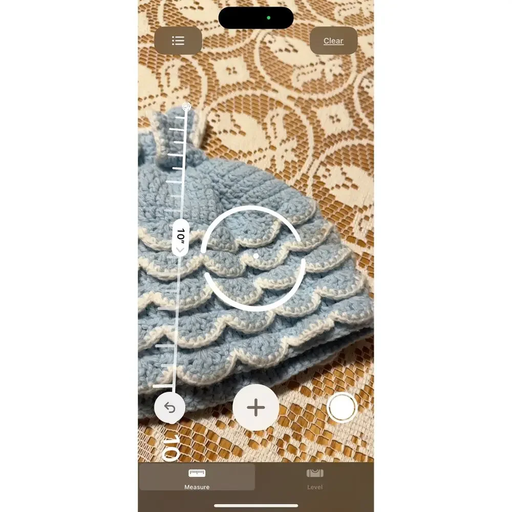 Vintage Crochet Toilet Paper Doll Cover Skirt Blue White Ruffle Kitsch Bathroom